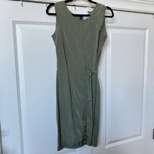 Vintage Vicini by G.A.T. Mini Dress Womens Green Belted Y2K 2000s